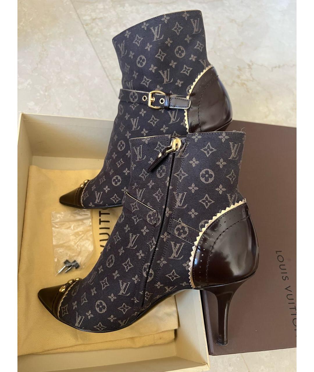 LOUIS VUITTON Темно-синие полусапоги, фото 5