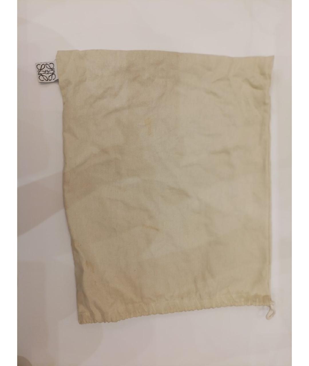 LOEWE Бежевая пелетеная пляжная сумка, фото 3