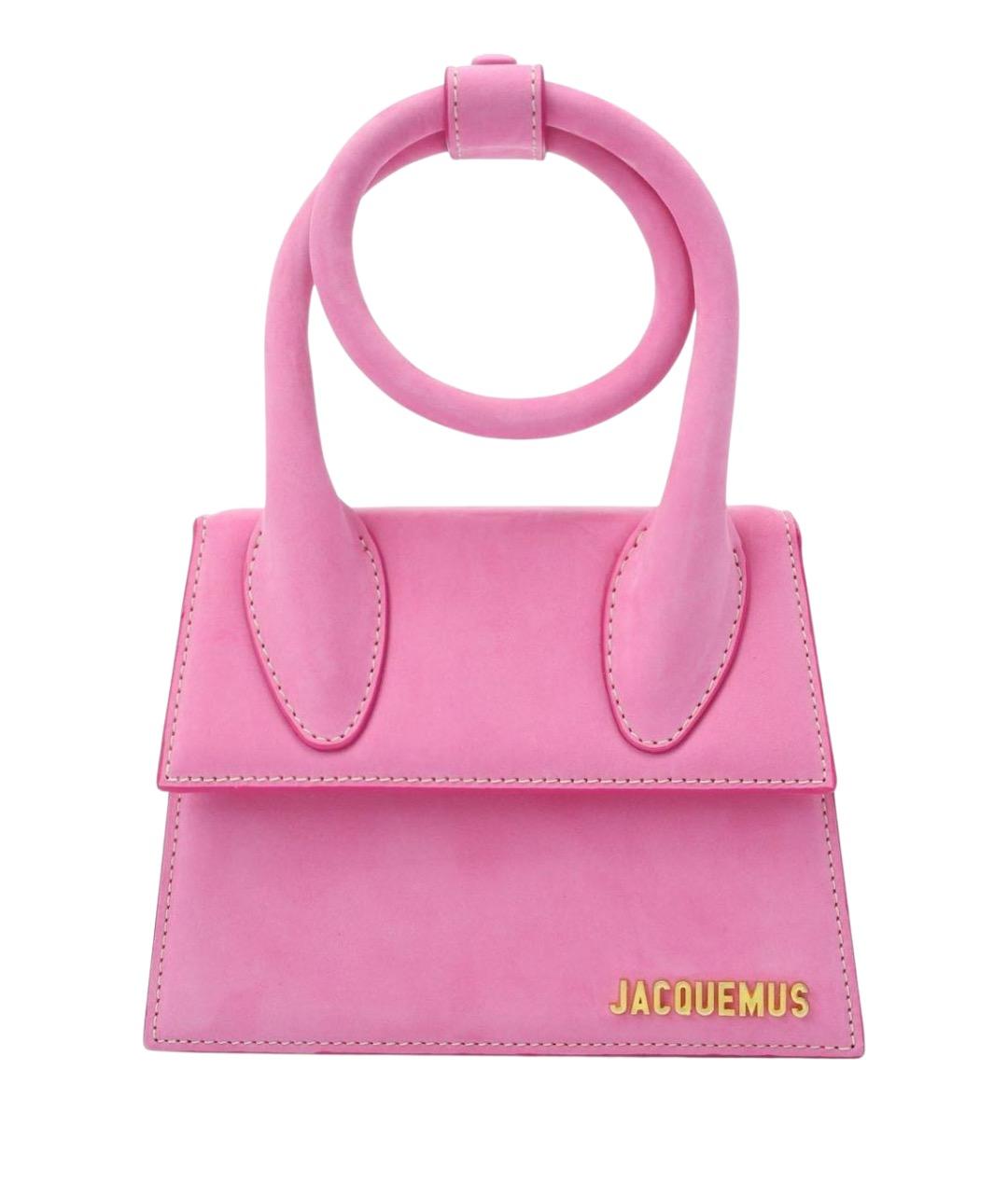 JACQUEMUS Розовая кожаная сумка через плечо, фото 1