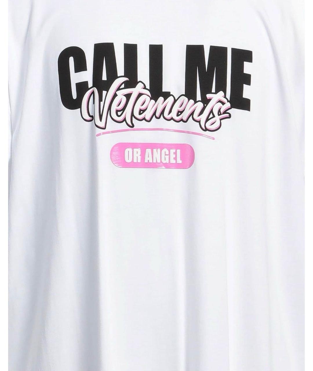 VETEMENTS Белая футболка, фото 4