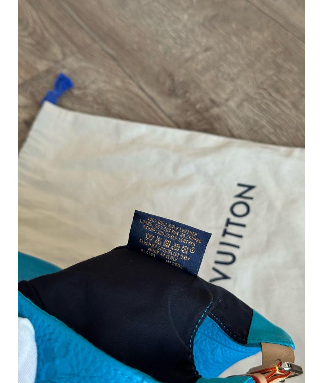 LOUIS VUITTON Голубая кожаная кепка/бейсболка, фото 6