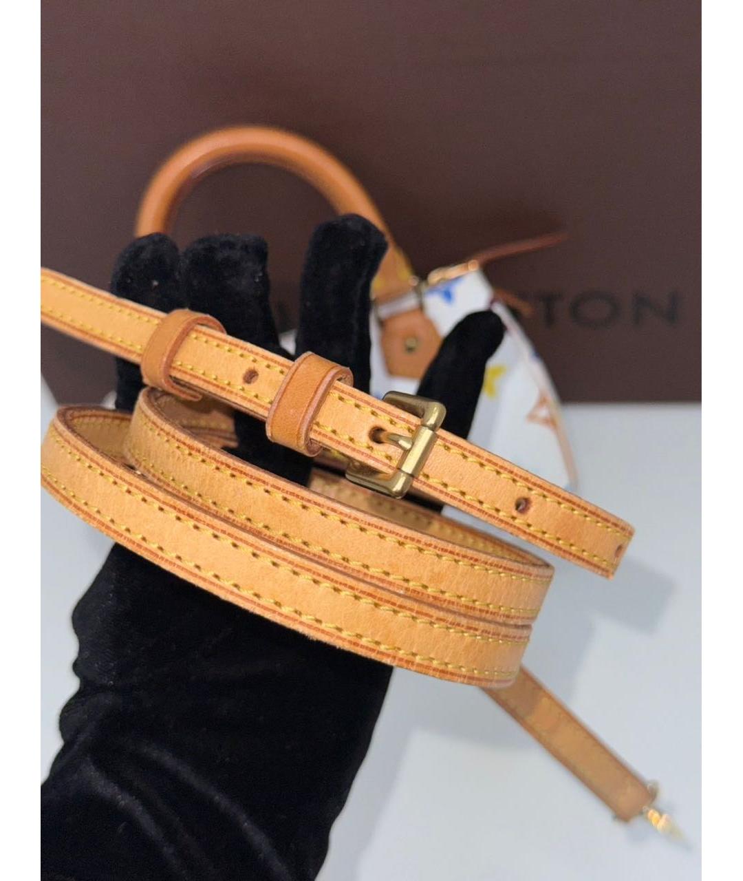 LOUIS VUITTON Белая сумка с короткими ручками, фото 6