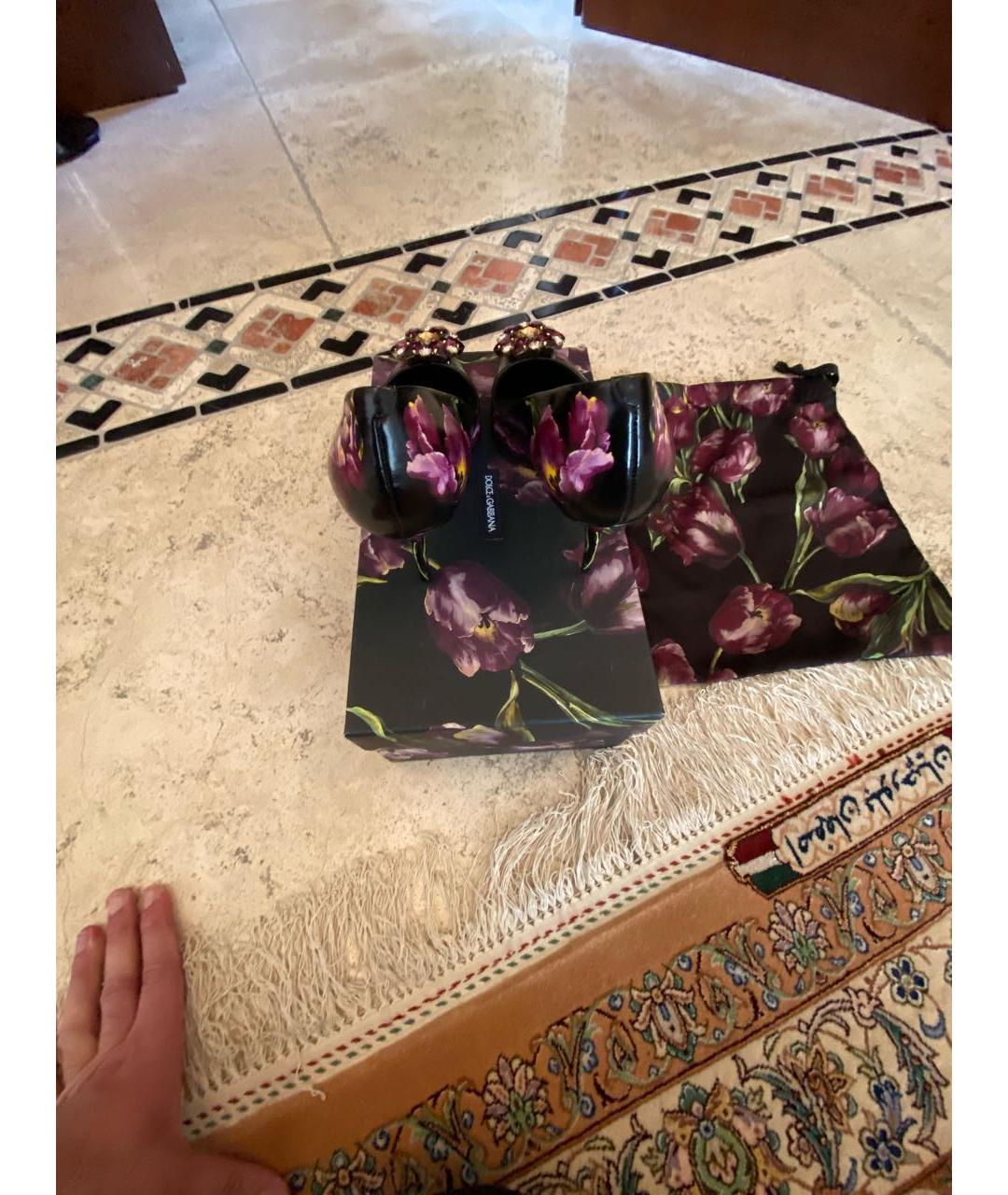DOLCE&GABBANA Черные кожаные туфли, фото 3