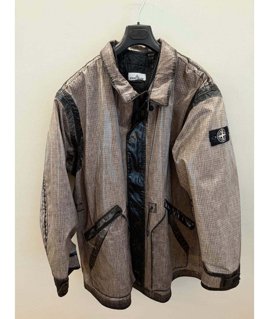 STONE ISLAND Серая хлопковая парка, фото 5