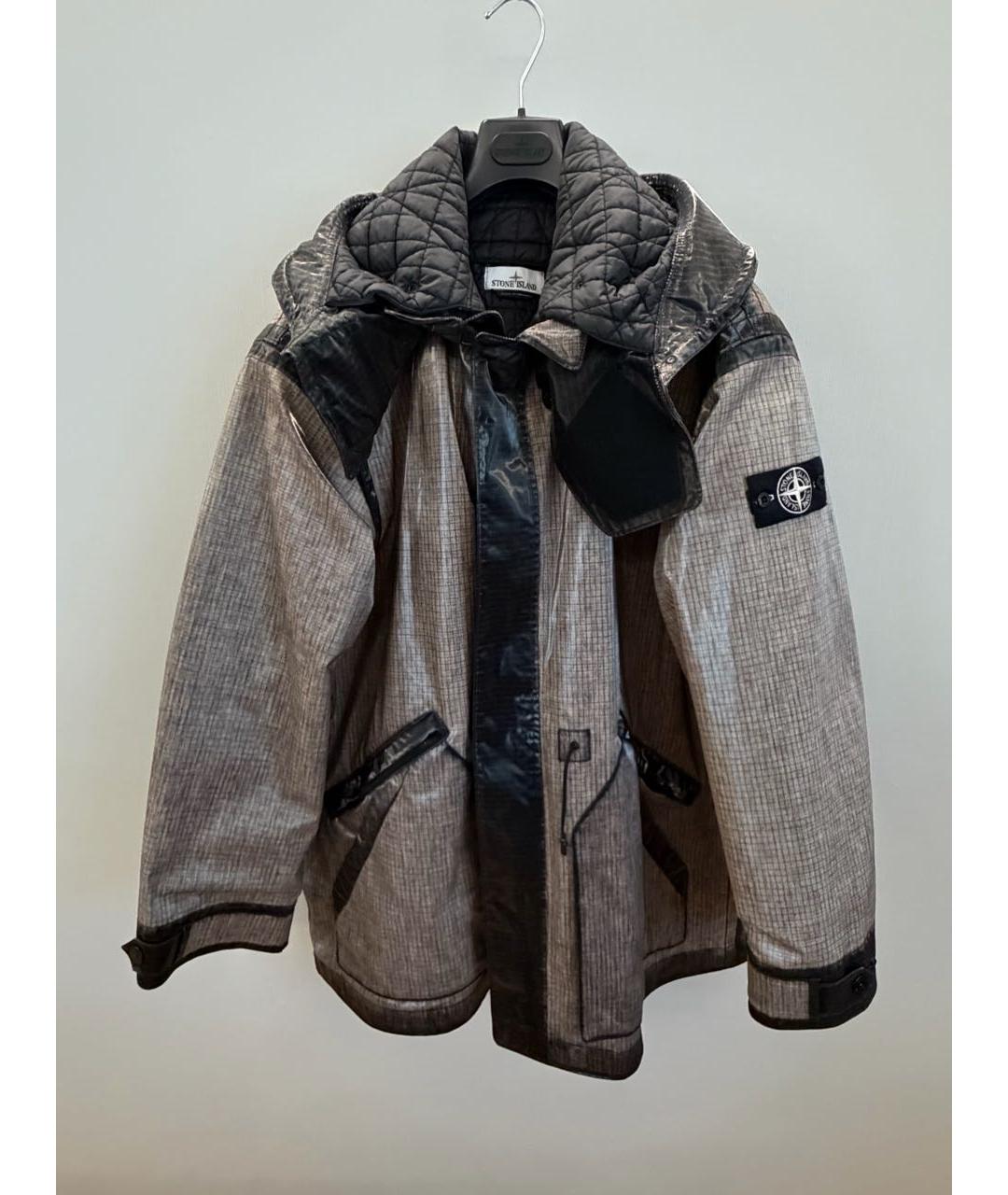 STONE ISLAND Серая хлопковая парка, фото 9