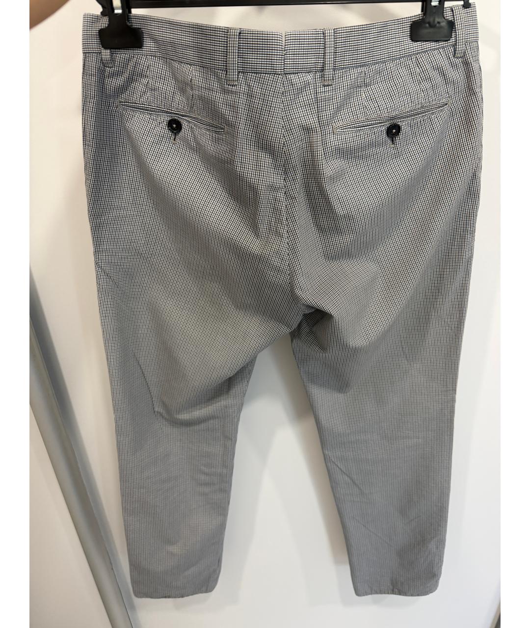 ERMENEGILDO ZEGNA XXX Серые хлопковые повседневные брюки, фото 2