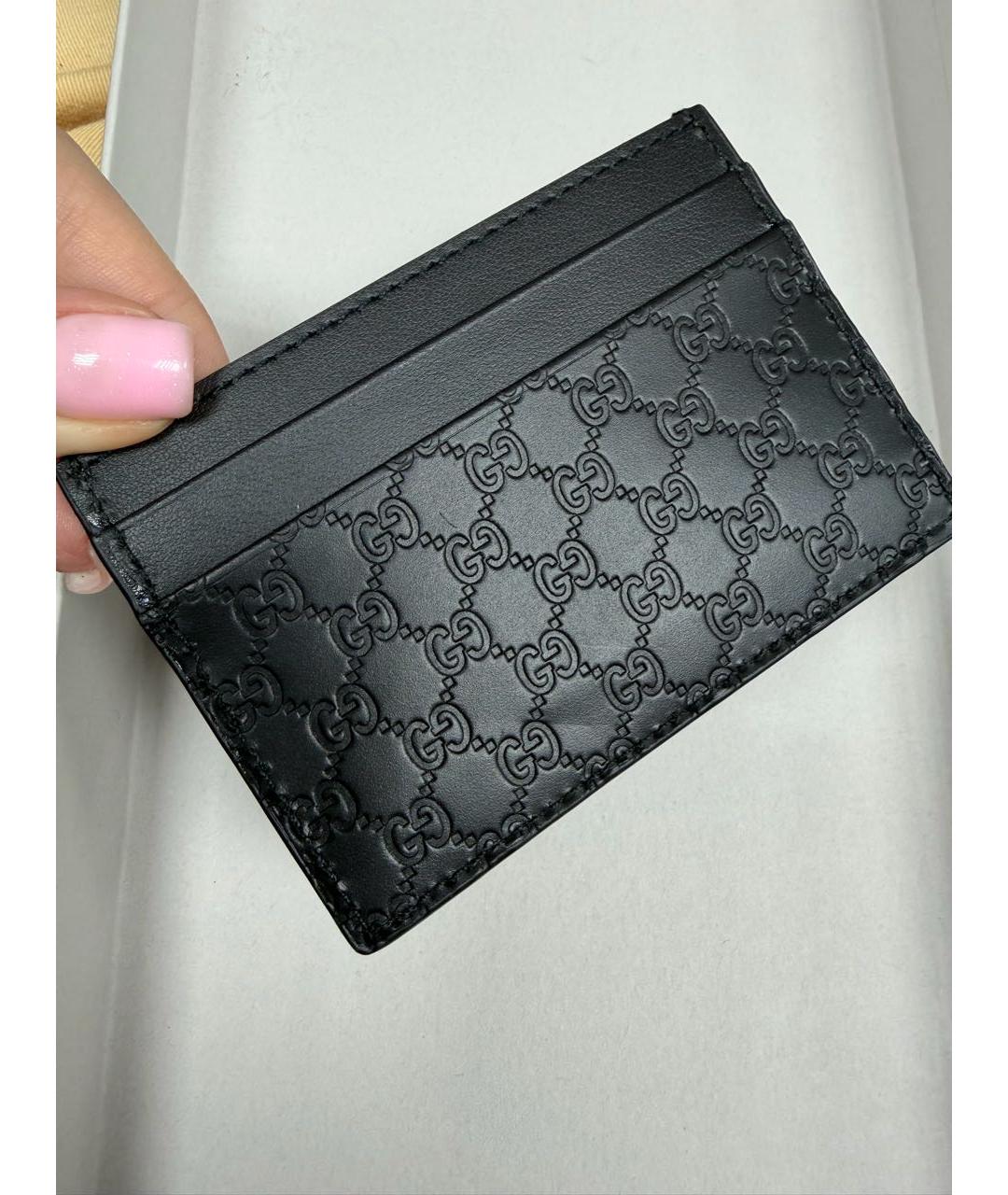 GUCCI Черный кожаный кардхолдер, фото 5