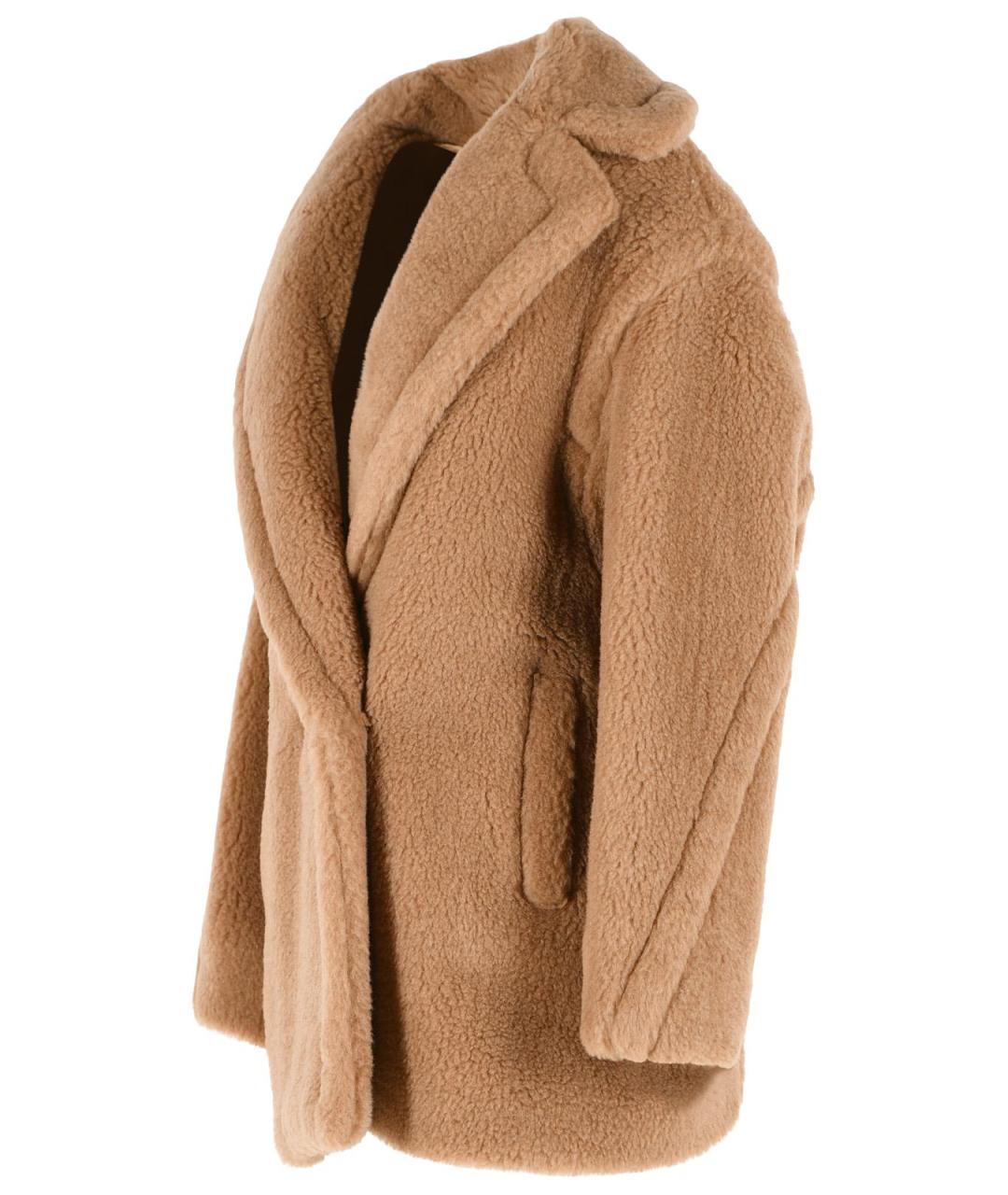 MAX MARA Коричневая шерстяная шуба, фото 2