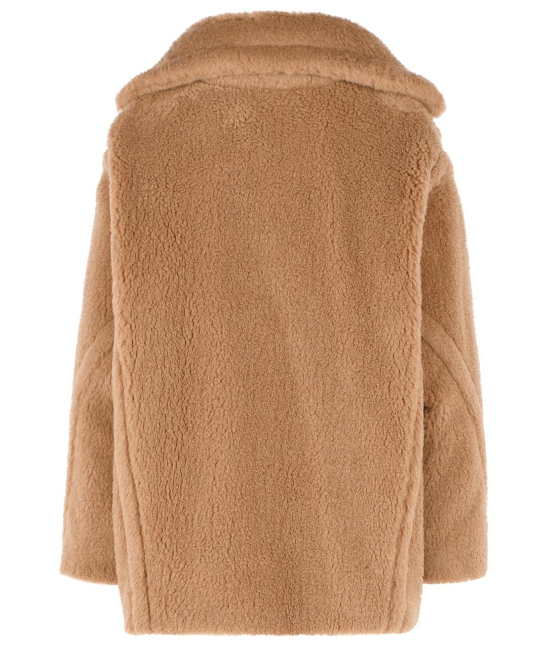 MAX MARA Коричневая шерстяная шуба, фото 3