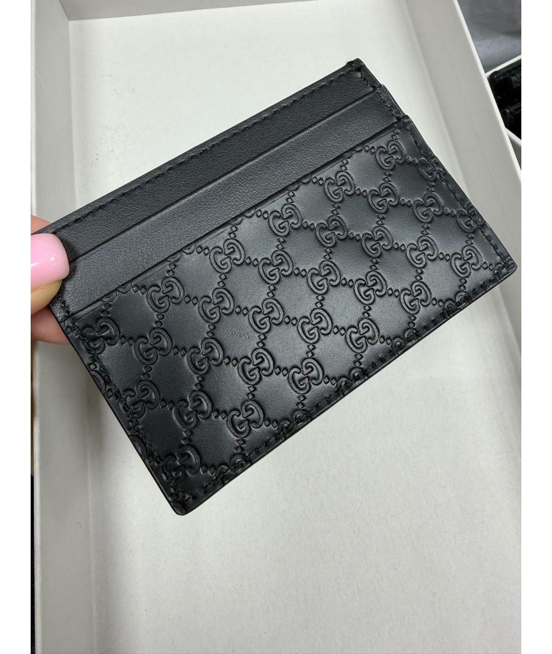 GUCCI Черный кожаный кардхолдер, фото 4