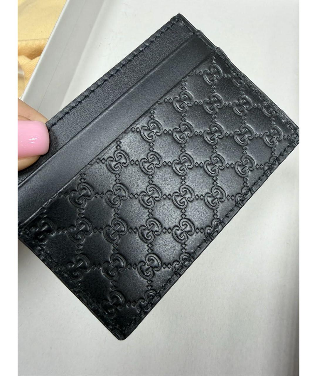 GUCCI Черный кожаный кардхолдер, фото 5