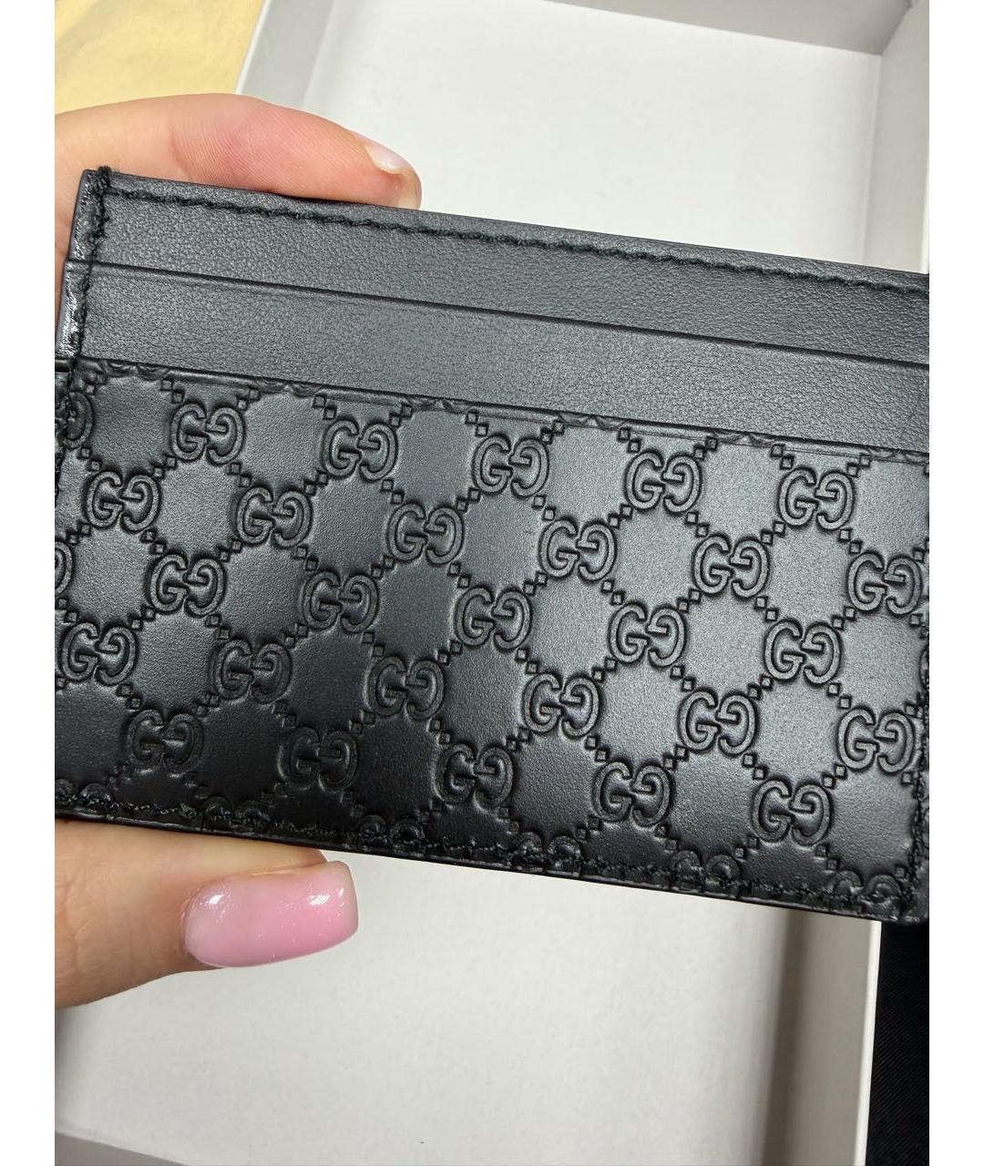 GUCCI Черный кожаный кардхолдер, фото 5