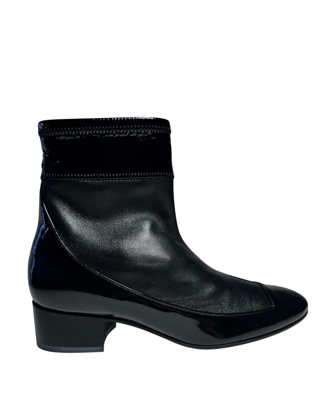 LOEWE Черные кожаные ботильоны, фото 1