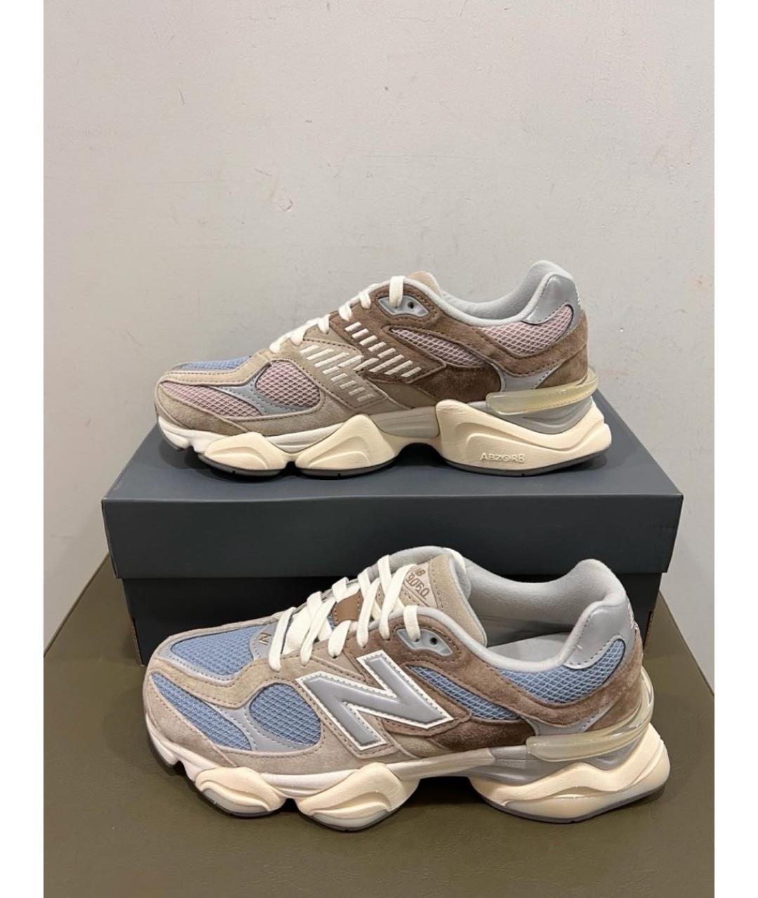 NEW BALANCE Коричневые замшевые кроссовки, фото 4