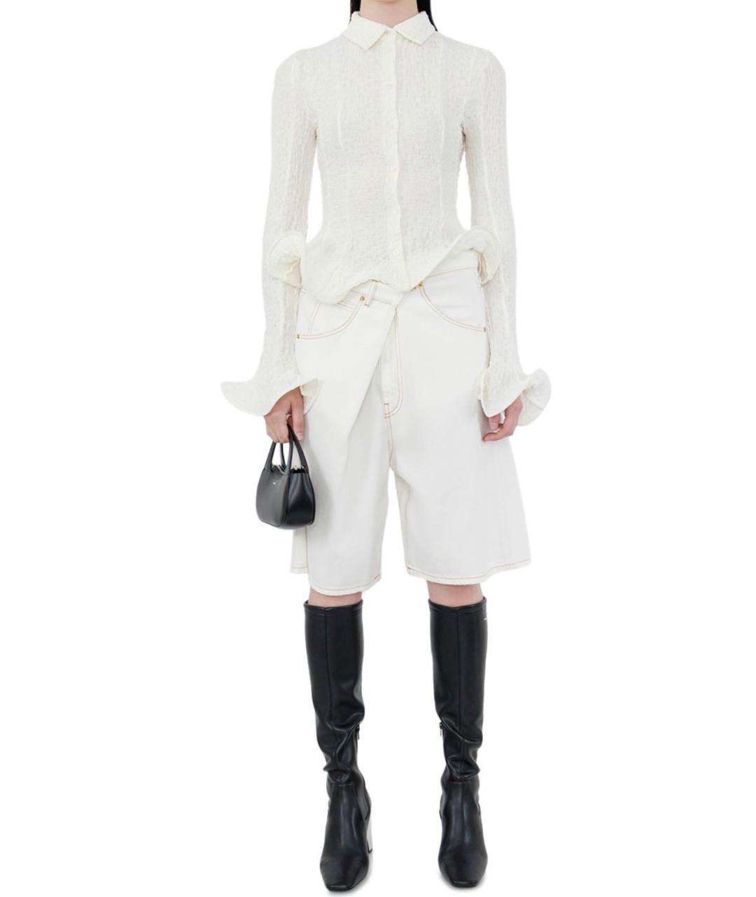 MSGM Белая хлопковая блузы, фото 4