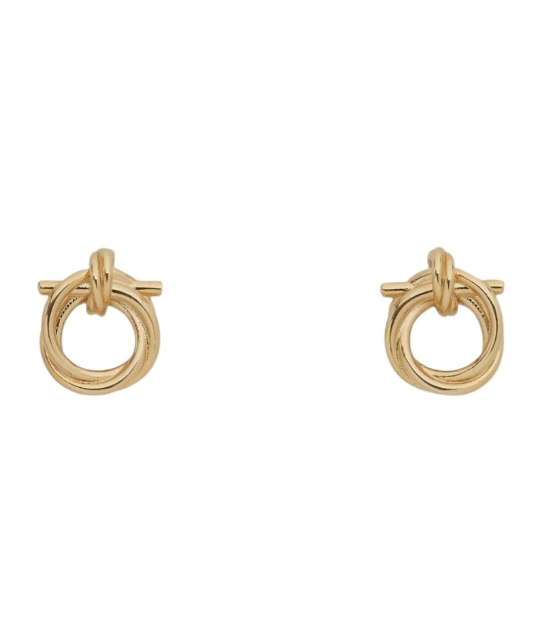 FERRAGAMO Золотые латунные серьги, фото 1