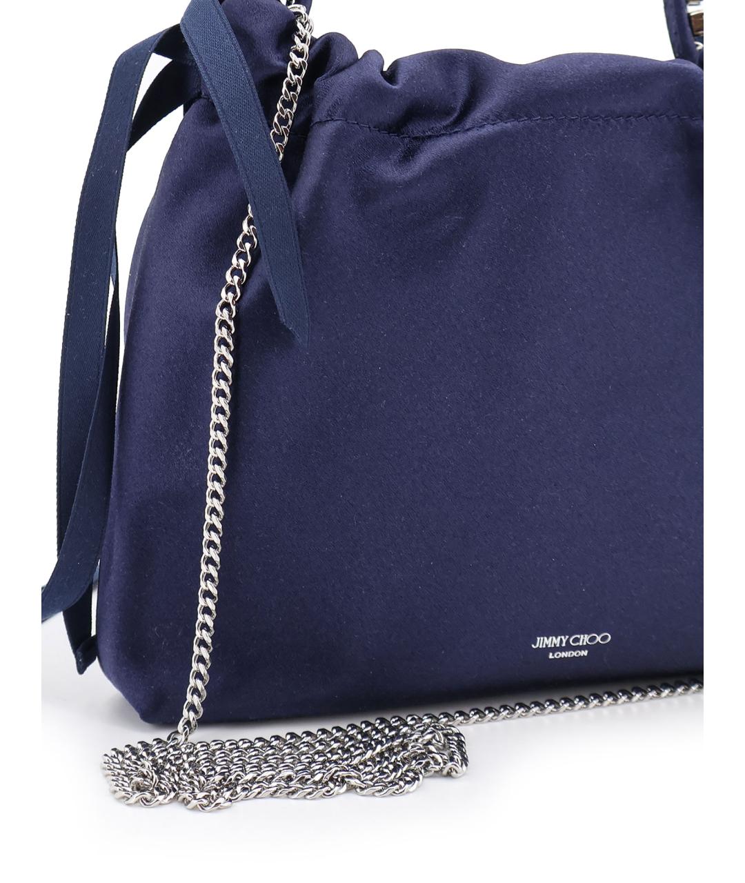 JIMMY CHOO Синяя тканевая сумка тоут, фото 4