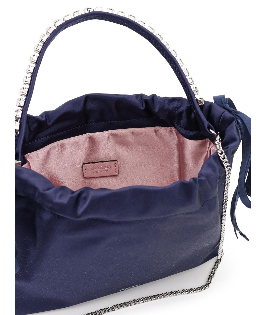 JIMMY CHOO Синяя тканевая сумка тоут, фото 5