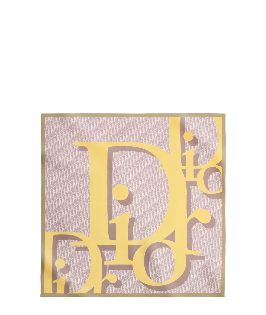 CHRISTIAN DIOR Розовый шелковый платок, фото 1