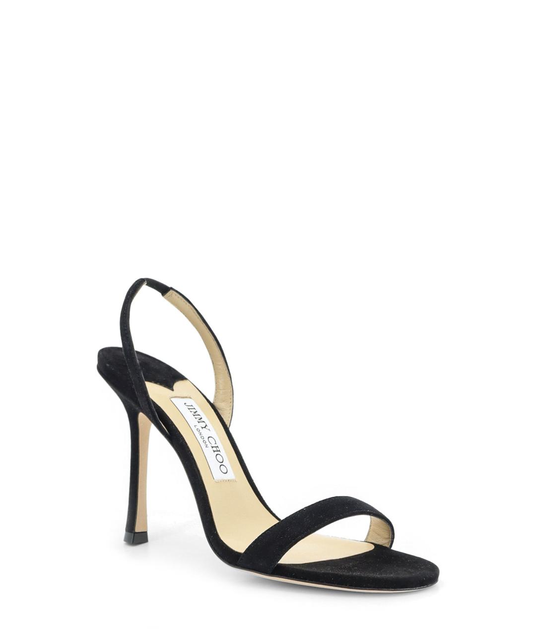JIMMY CHOO Черные замшевые босоножки, фото 2
