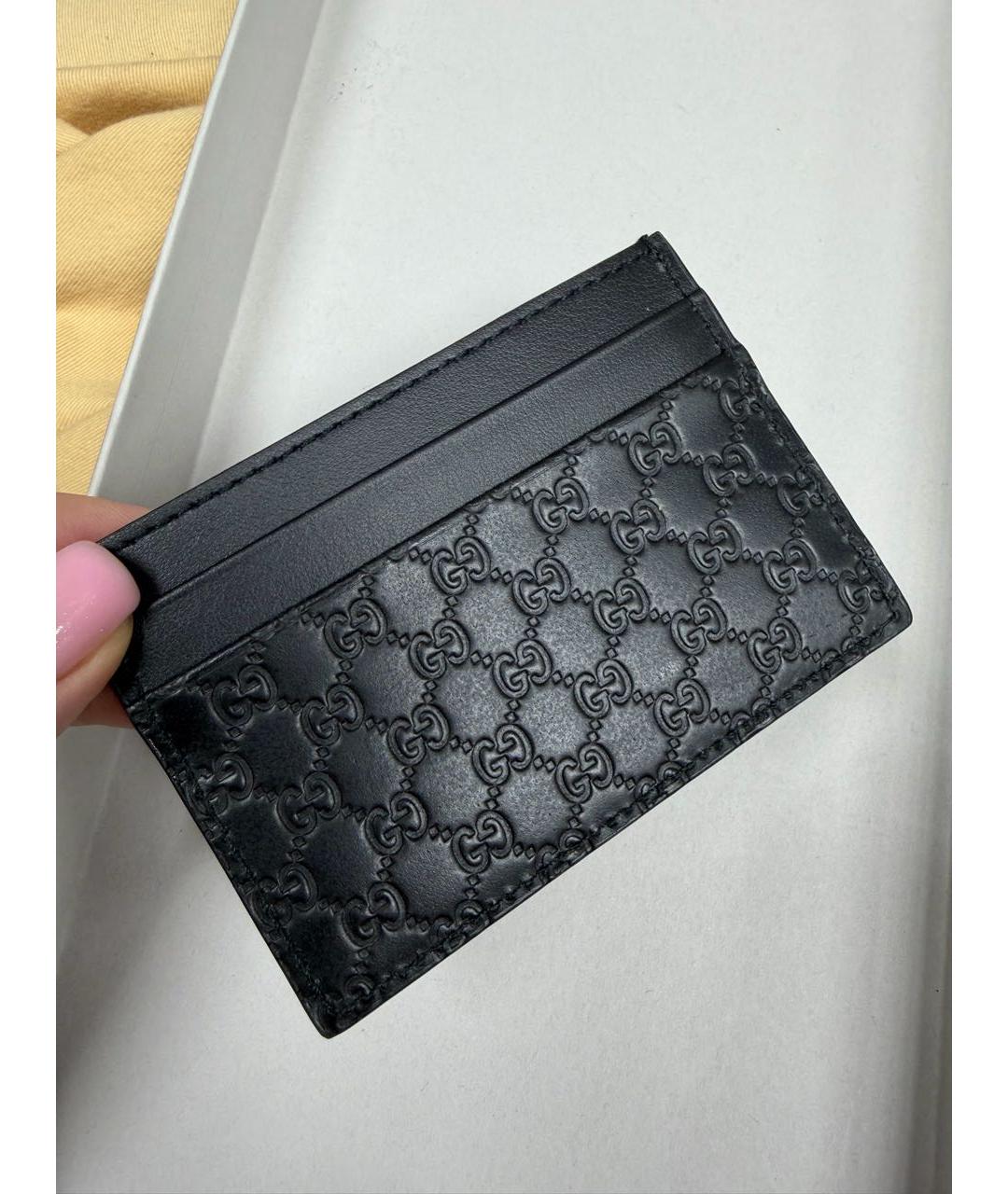 GUCCI Черный кожаный кардхолдер, фото 4
