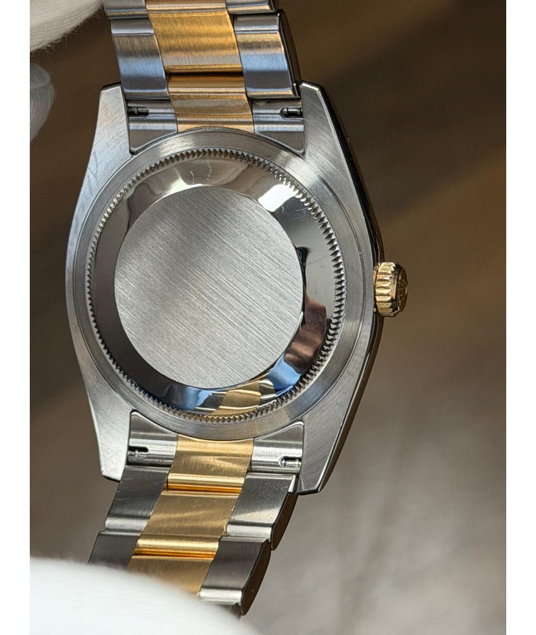 ROLEX Черные часы из желтого золота, фото 8
