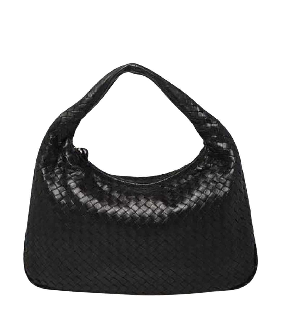 BOTTEGA VENETA Черная кожаная сумка через плечо, фото 1