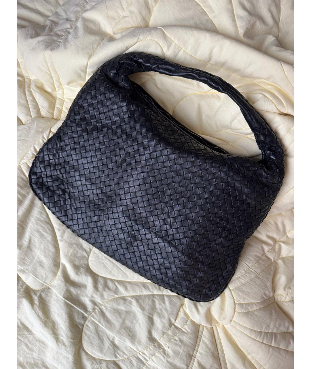 BOTTEGA VENETA Черная кожаная сумка через плечо, фото 3