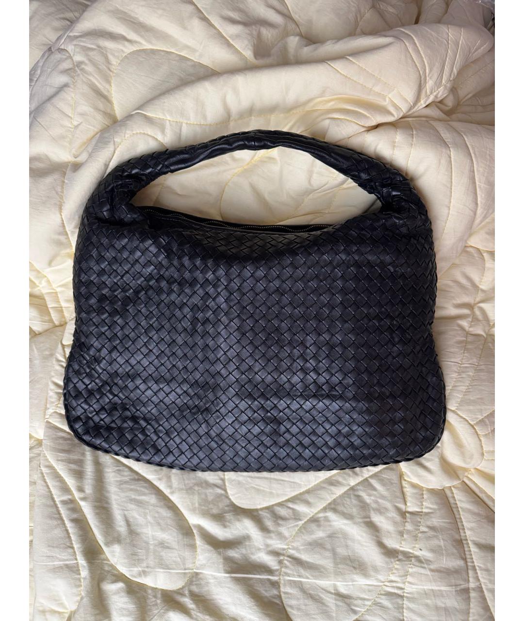 BOTTEGA VENETA Черная кожаная сумка через плечо, фото 2