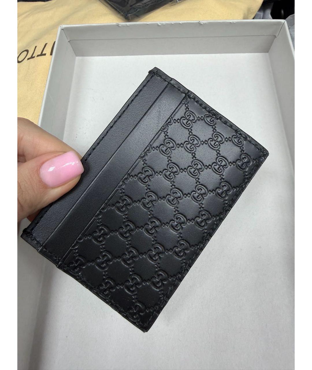 GUCCI Черный кожаный кардхолдер, фото 5