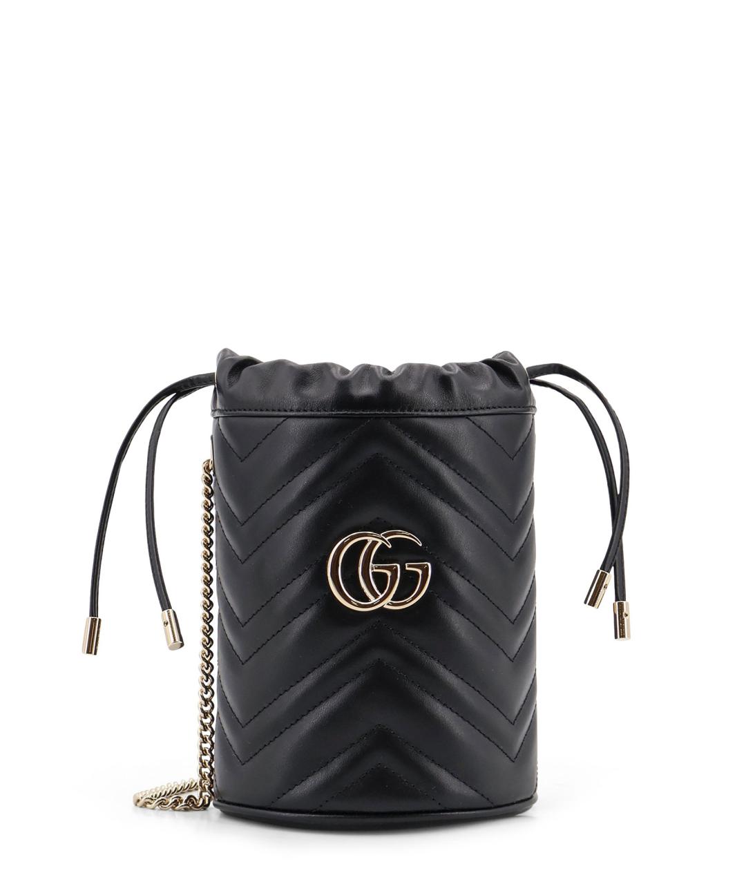 GUCCI Черная кожаная сумка через плечо, фото 1