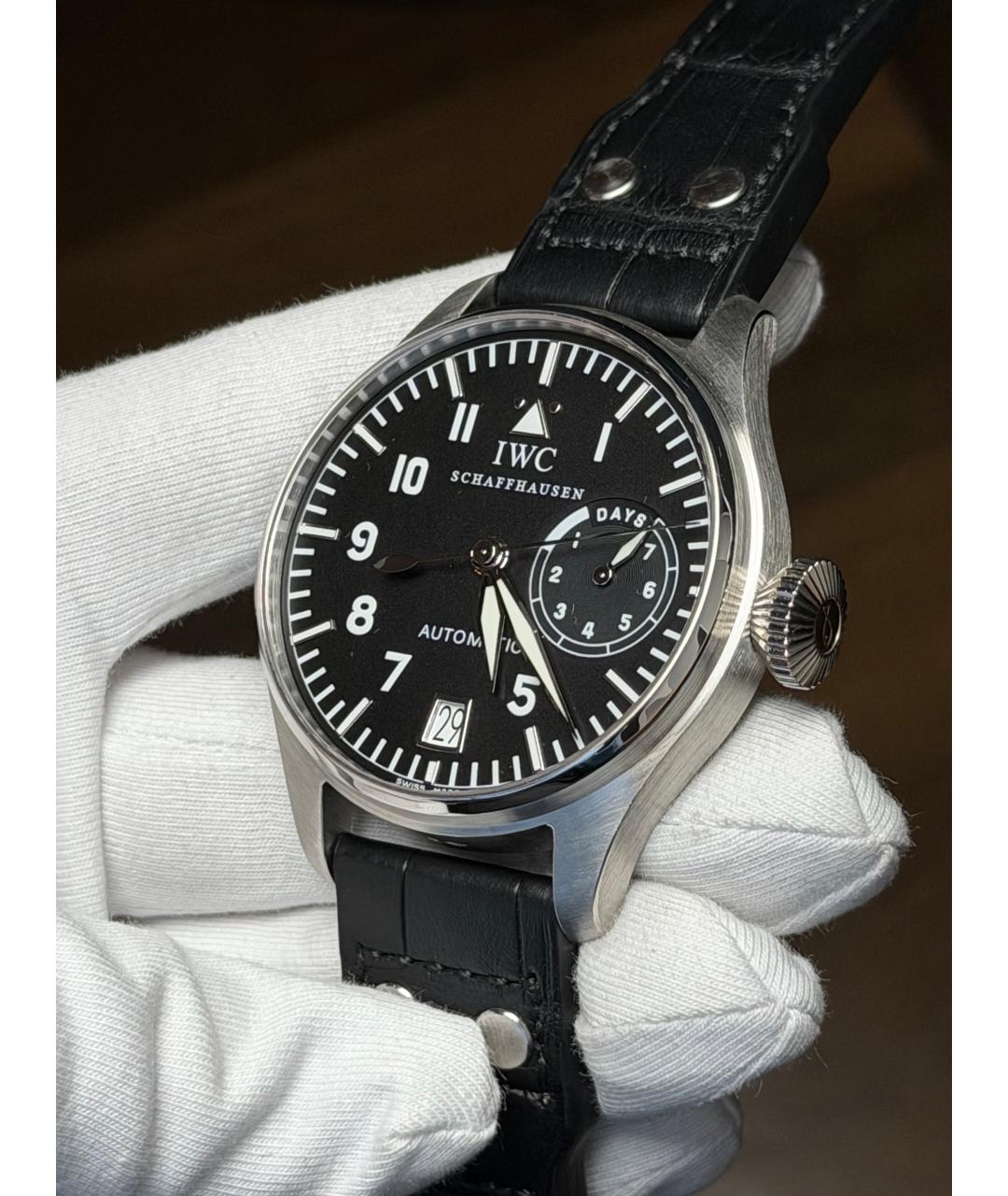 IWC Черные платиновые часы, фото 2