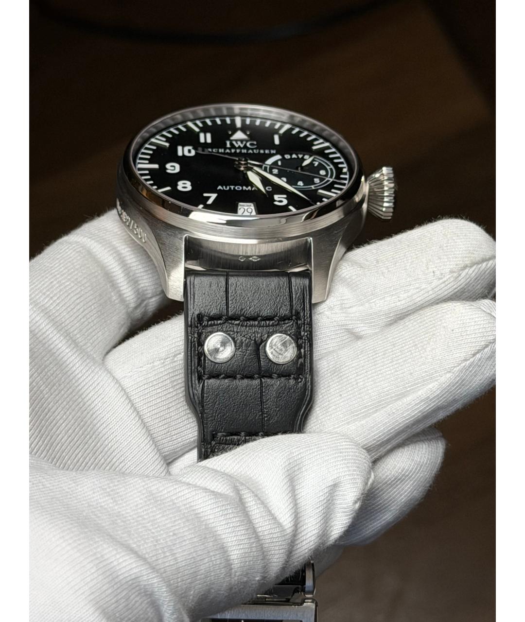 IWC Черные платиновые часы, фото 4