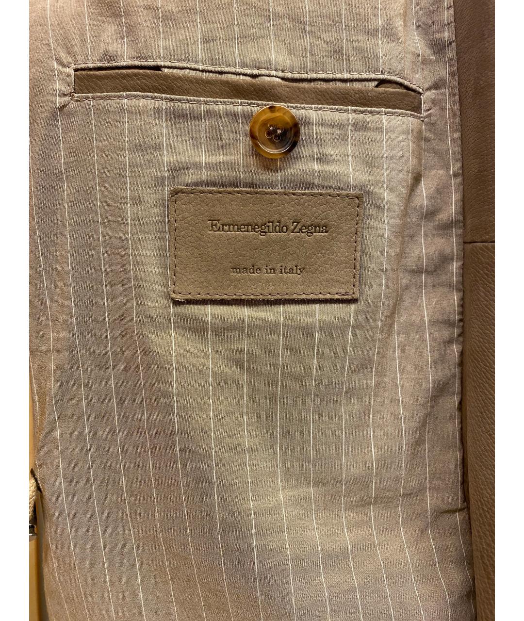 ERMENEGILDO ZEGNA XXX Коричневая замшевая куртка, фото 3