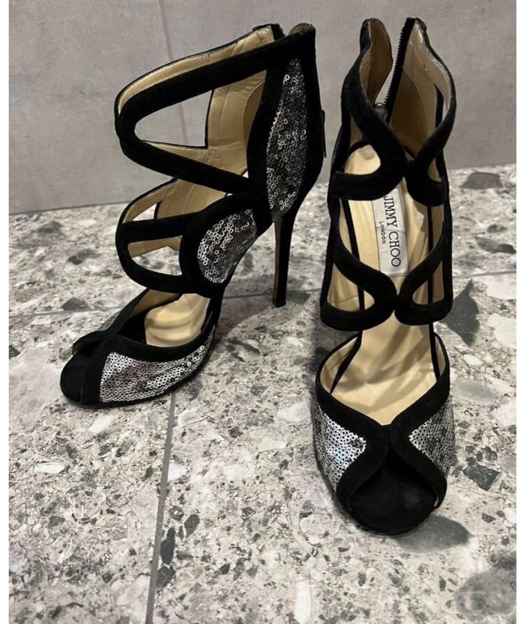 JIMMY CHOO Черные босоножки, фото 5