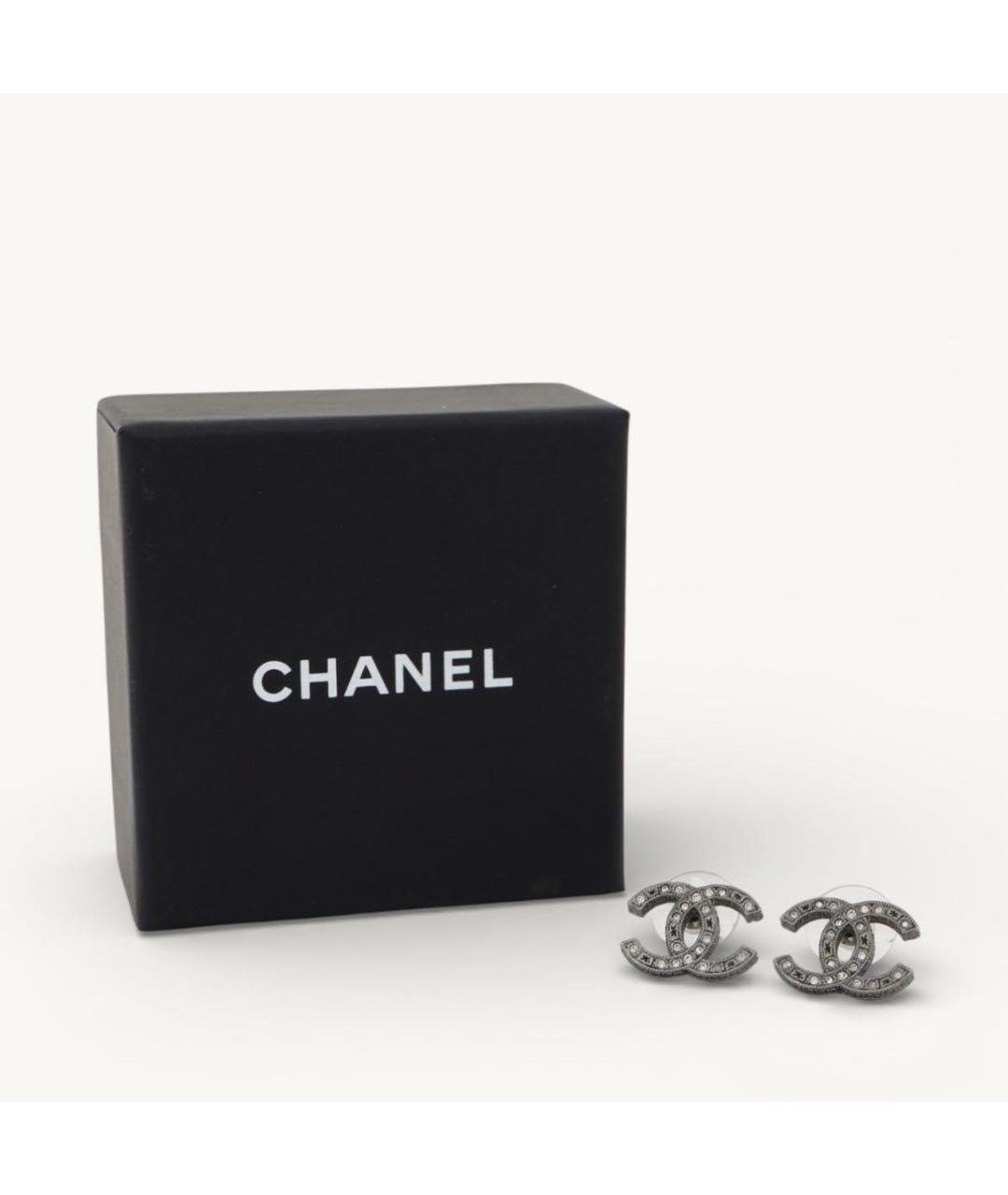 CHANEL Серебряные металлические серьги, фото 3