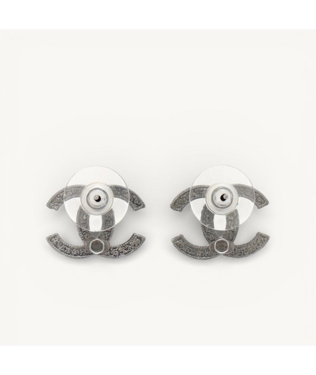 CHANEL Серебряные металлические серьги, фото 4