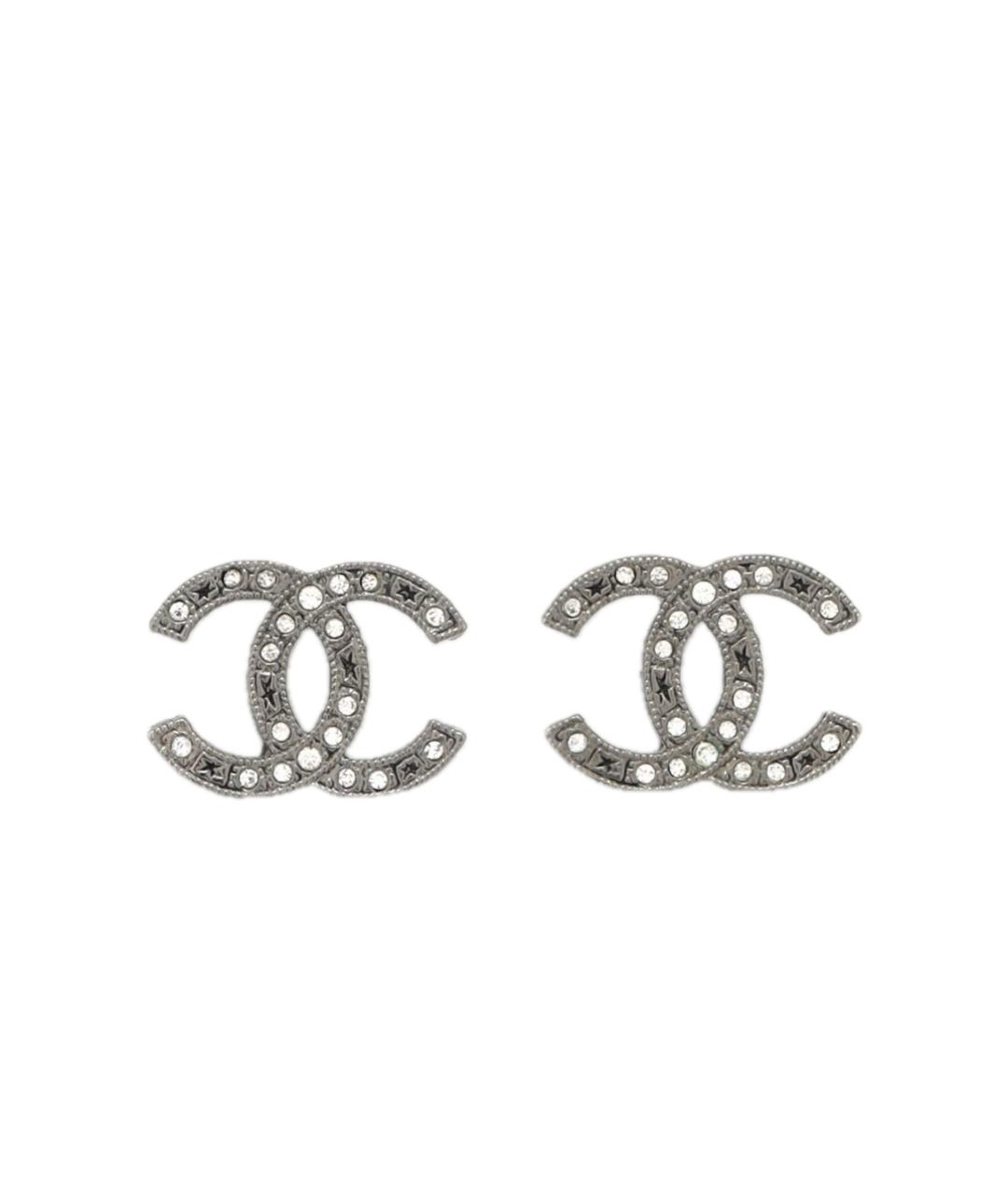 CHANEL Серебряные металлические серьги, фото 1