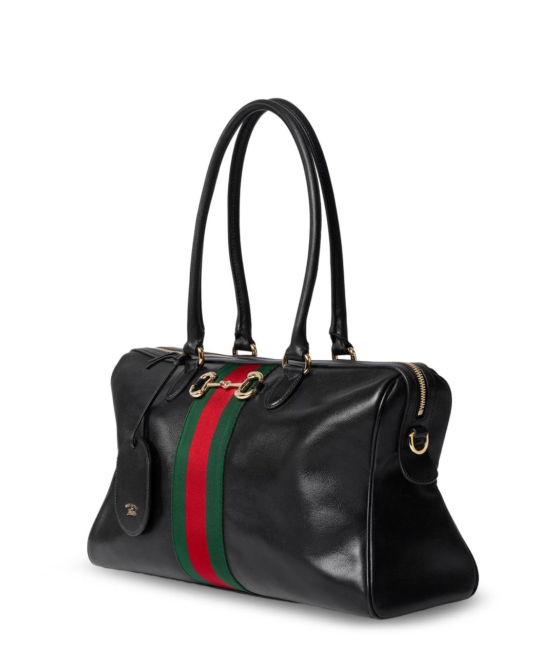 GUCCI Черная кожаная сумка через плечо, фото 3