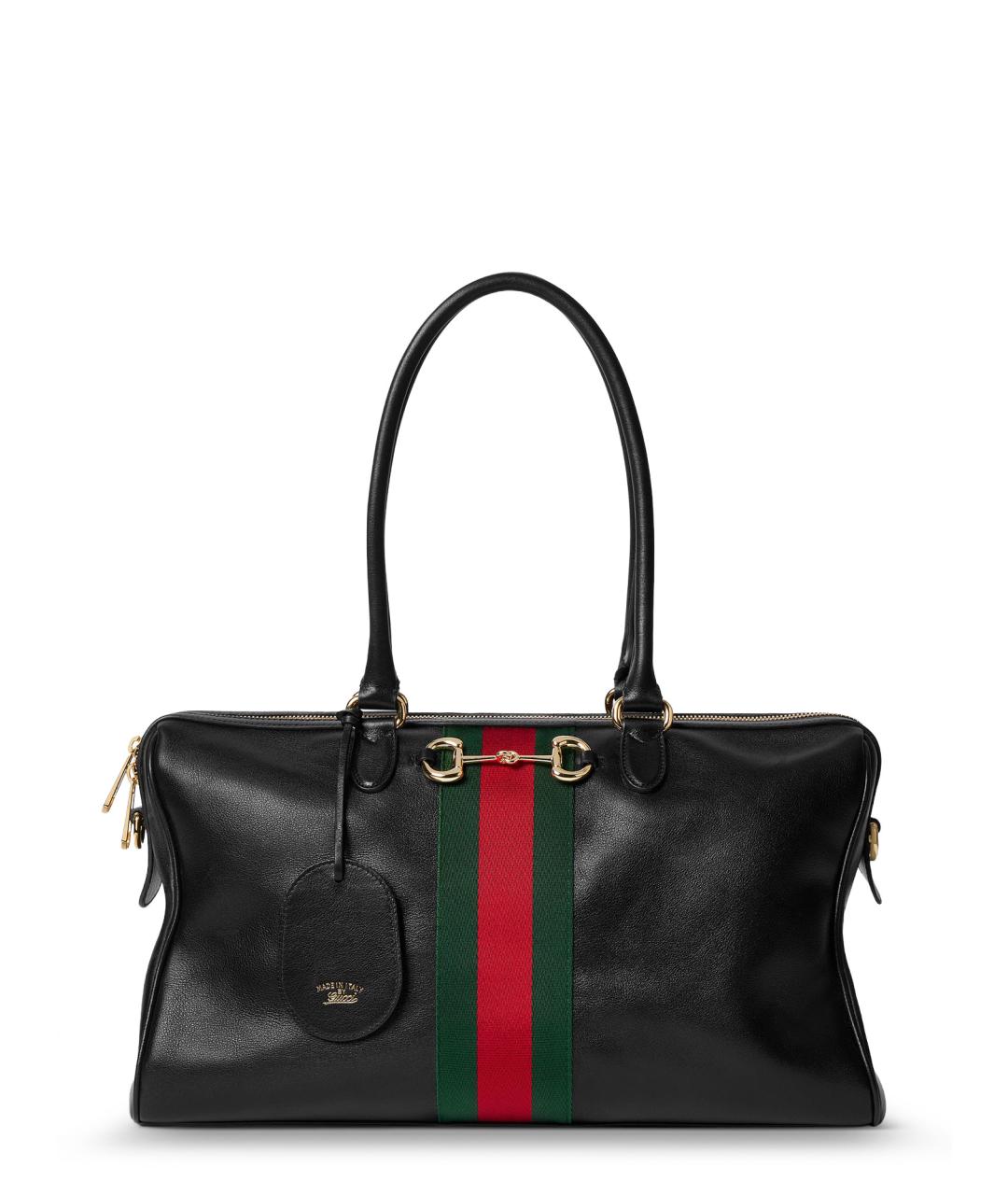 GUCCI Черная кожаная сумка через плечо, фото 1