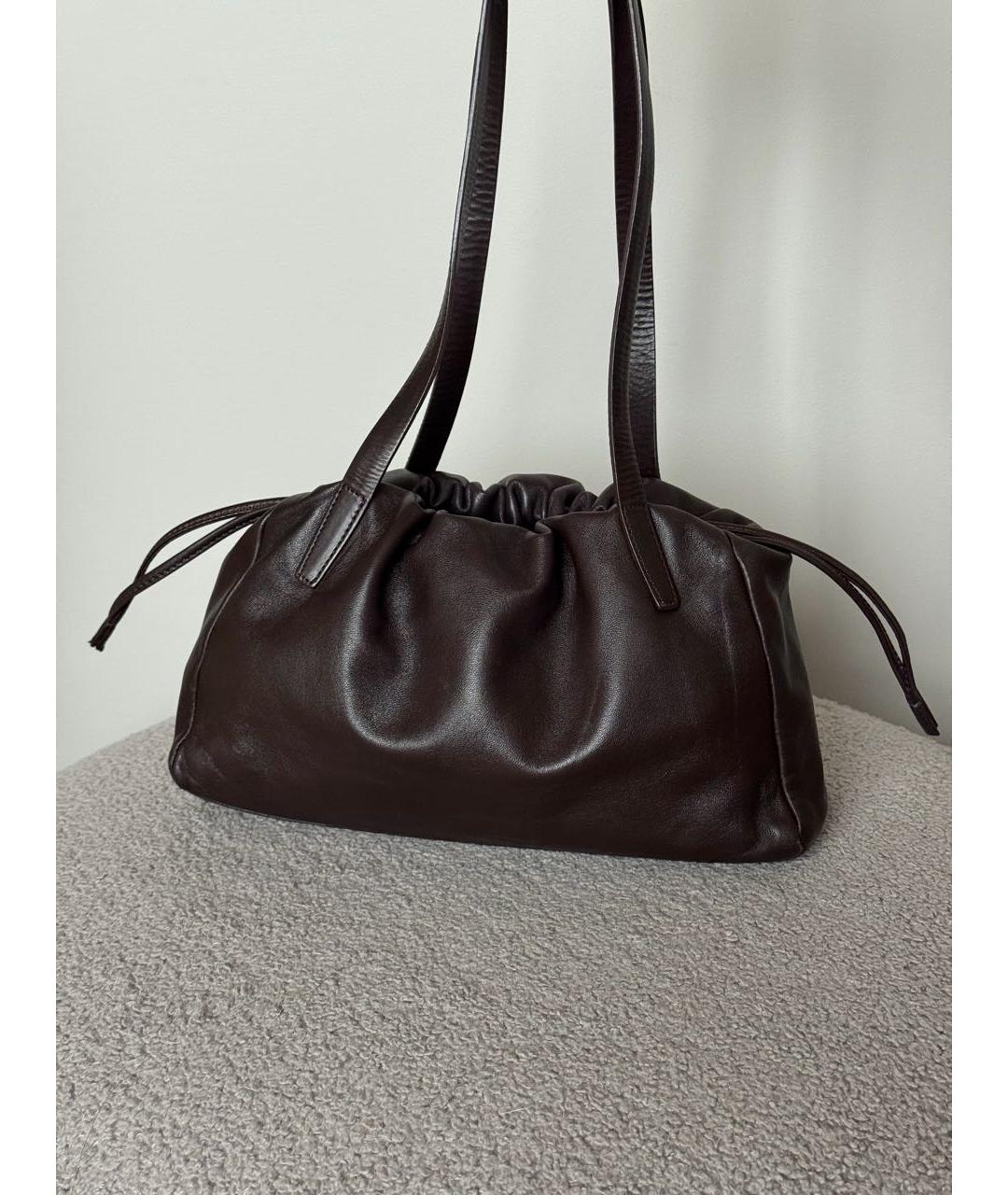LOEWE Коричневая кожаная сумка через плечо, фото 3