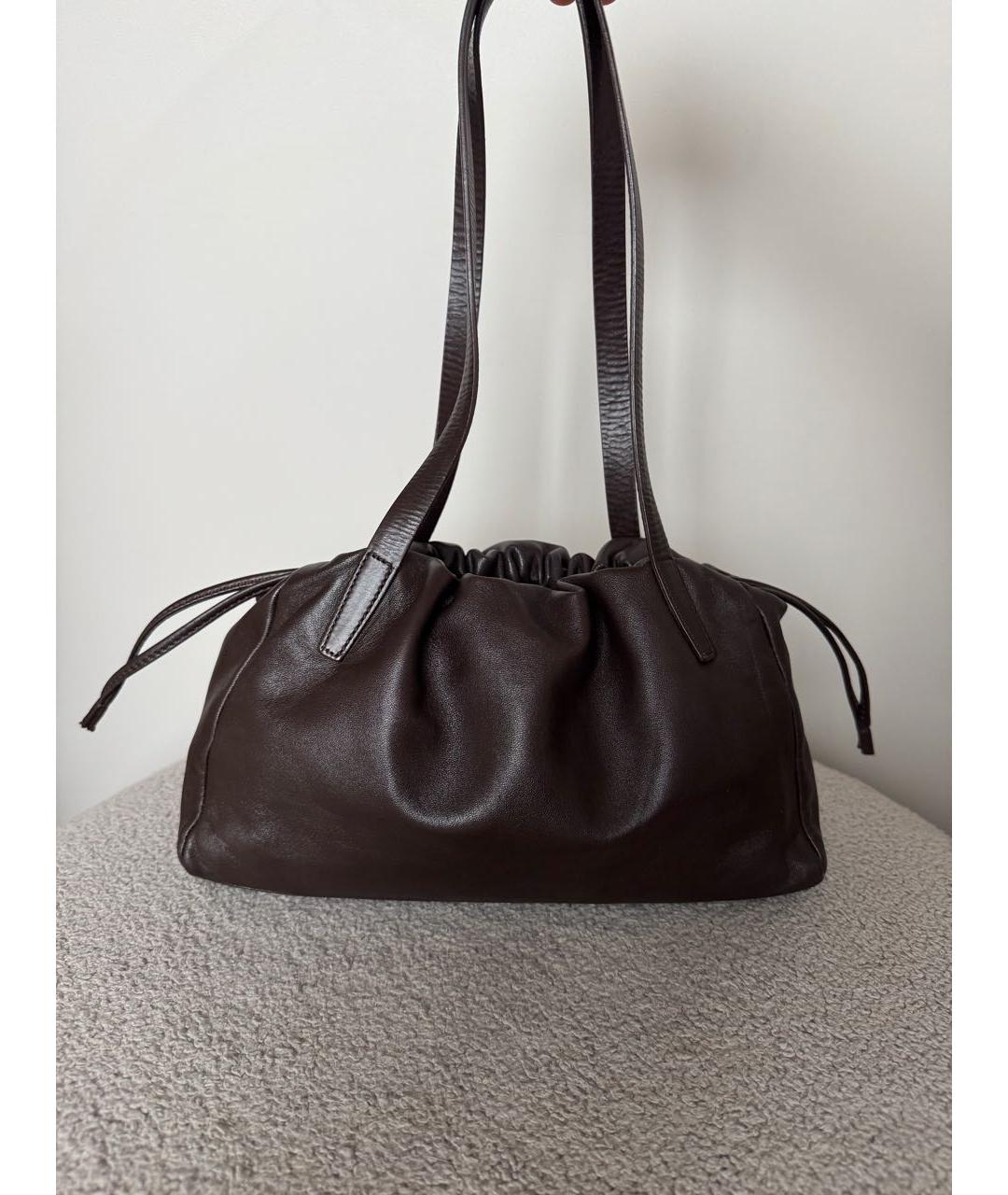 LOEWE Коричневая кожаная сумка через плечо, фото 4