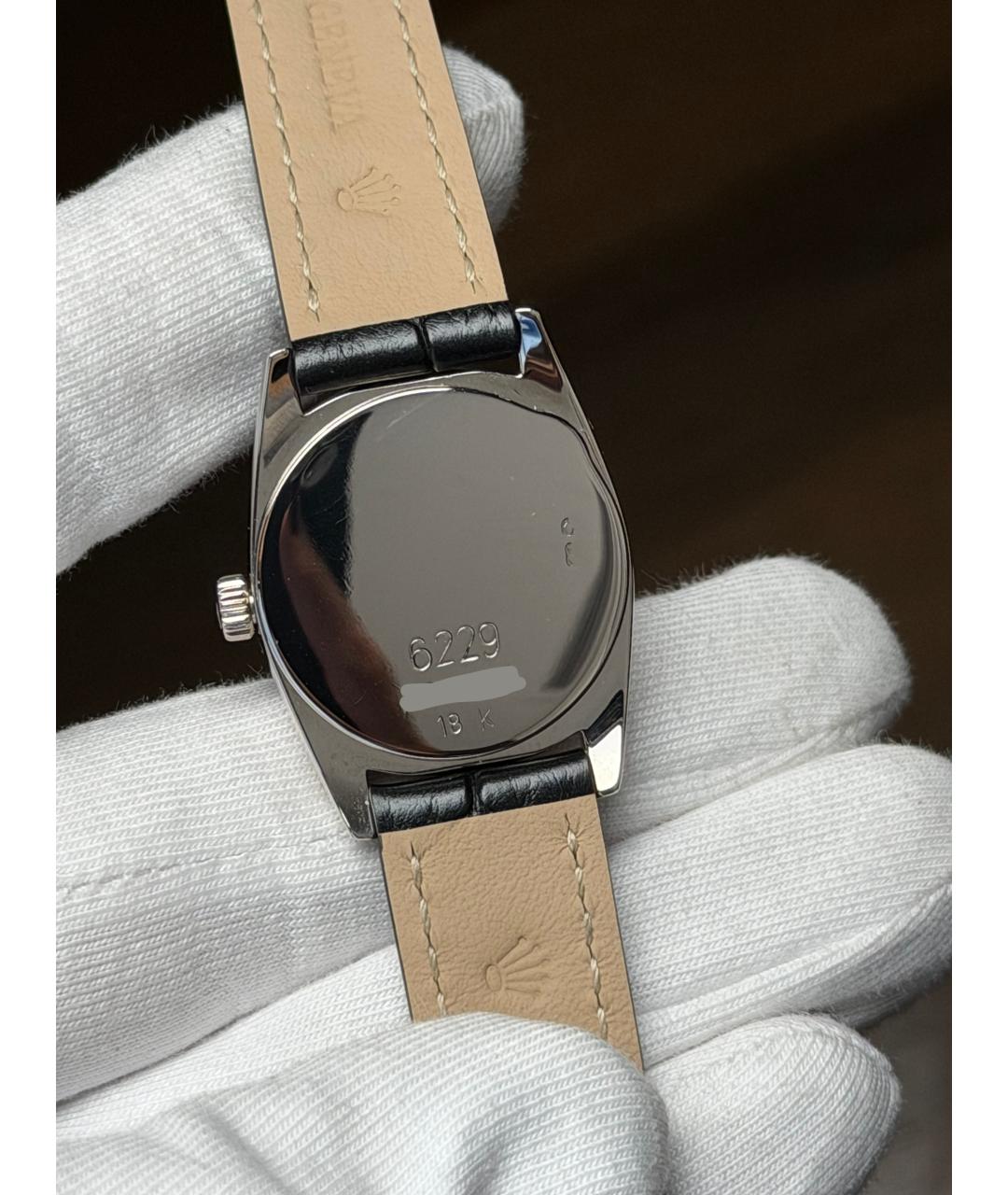 ROLEX Черные часы из розового золота, фото 7