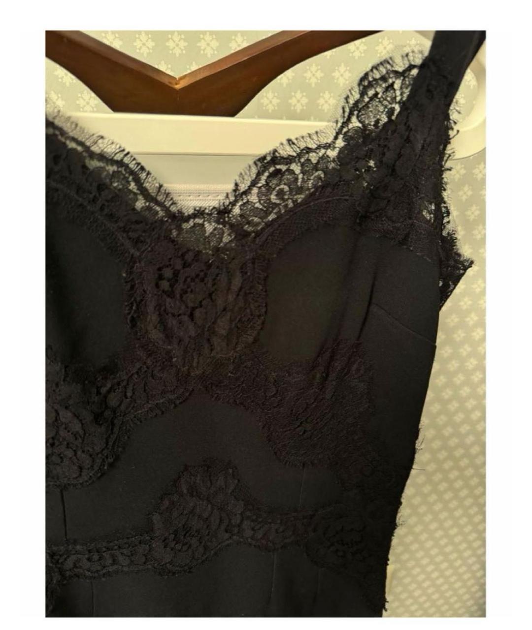 DOLCE&GABBANA Черное вискозное коктейльное платье, фото 4