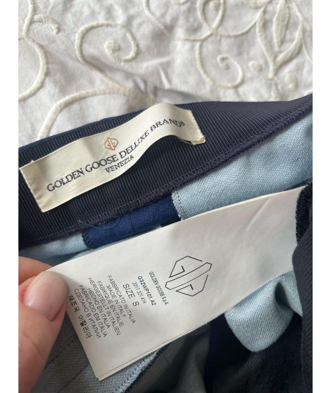 GOLDEN GOOSE DELUXE BRAND Синие брюки узкие, фото 7