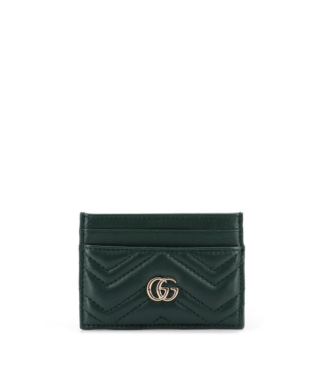 GUCCI Зеленый кожаный кардхолдер, фото 1