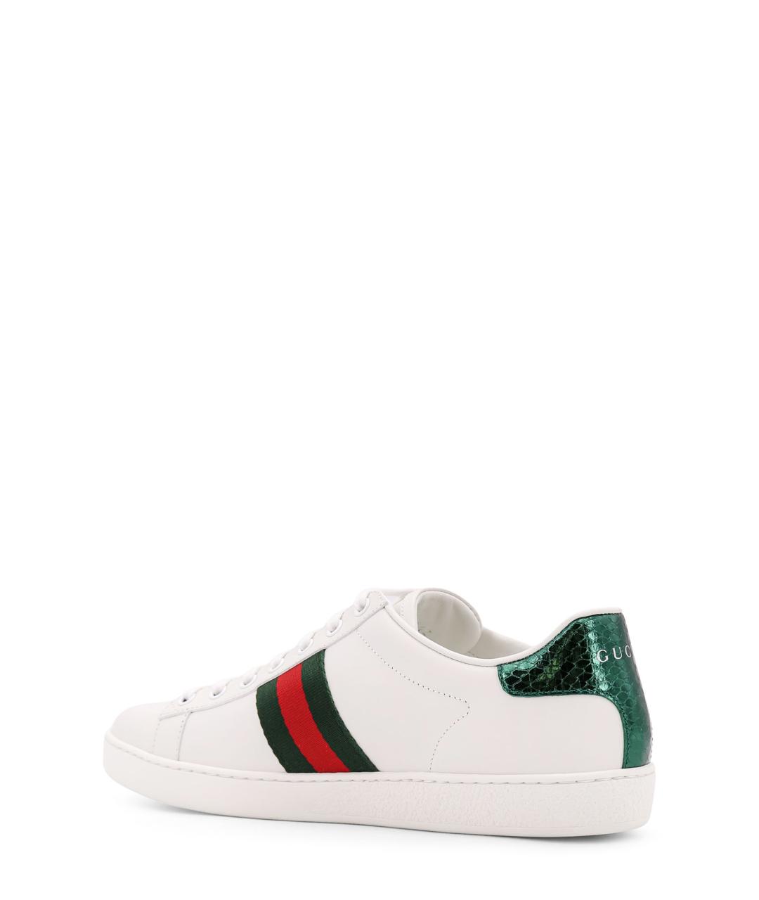 GUCCI Белые кожаные кеды, фото 3