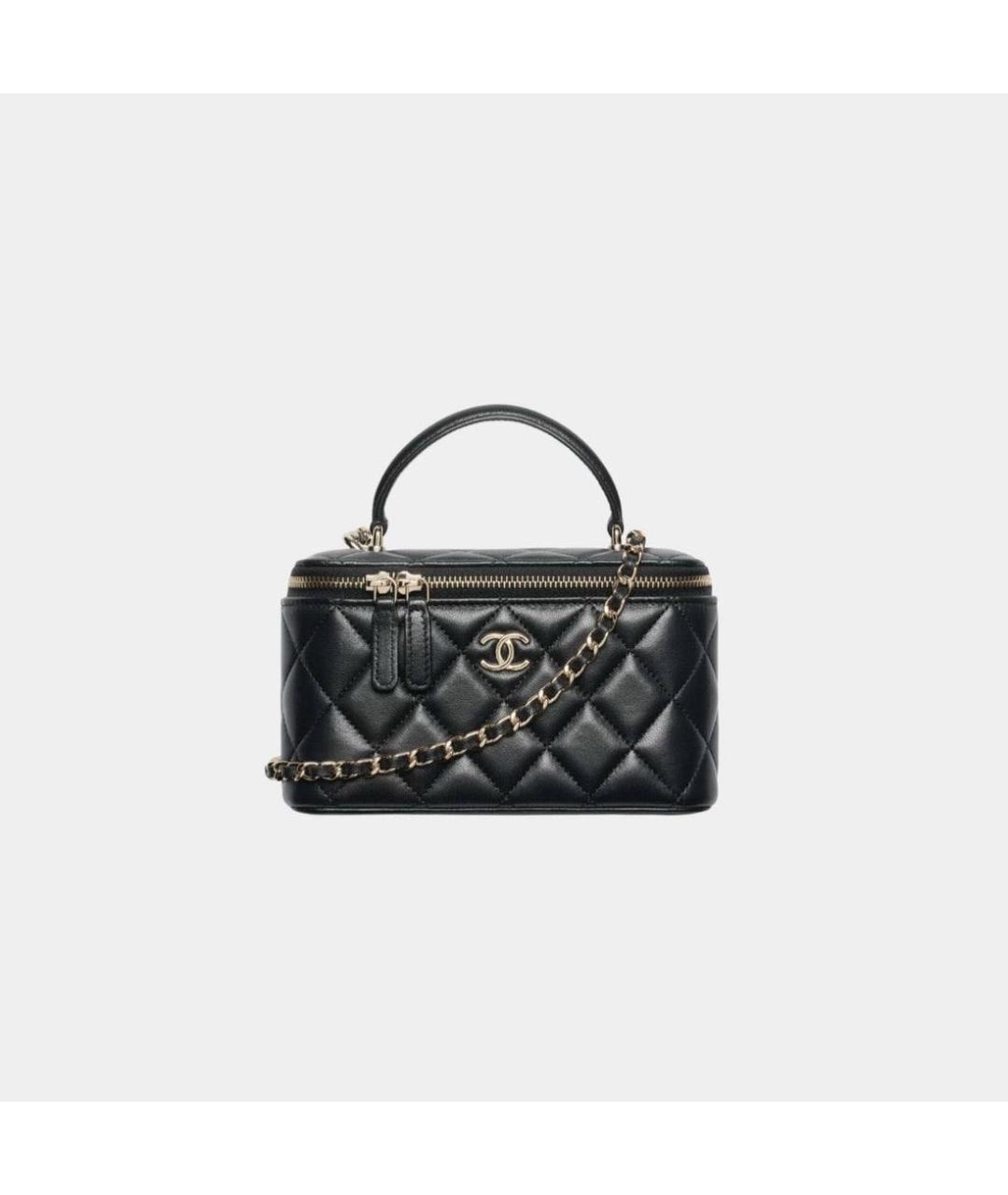 CHANEL Черная кожаная сумка через плечо, фото 3