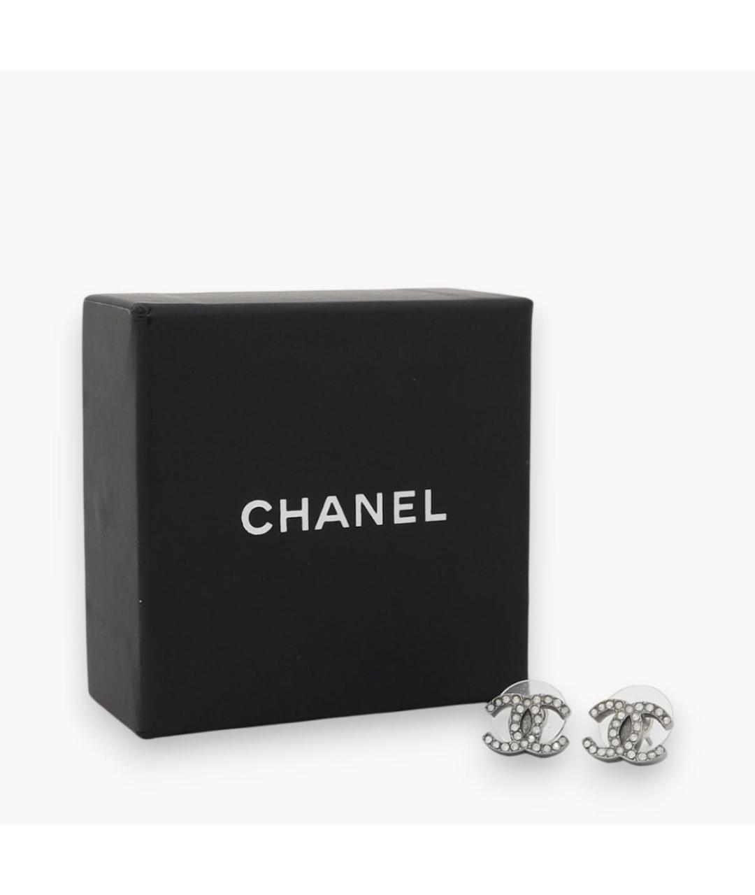 CHANEL Серебряные металлические серьги, фото 4