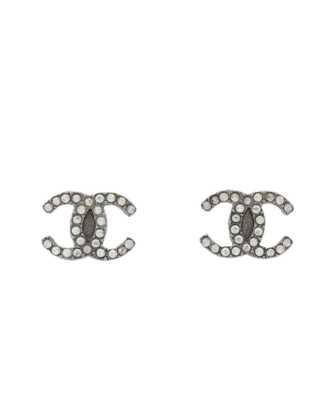 CHANEL Серебряные металлические серьги, фото 1